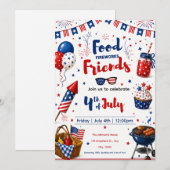 Invitation de BBQ du 4 juillet : Invitation de fêt (Devant / Derrière)