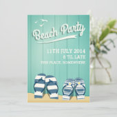Invitation de Beach Party (Debout devant)