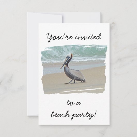 Invitation de Beach Party (Devant)