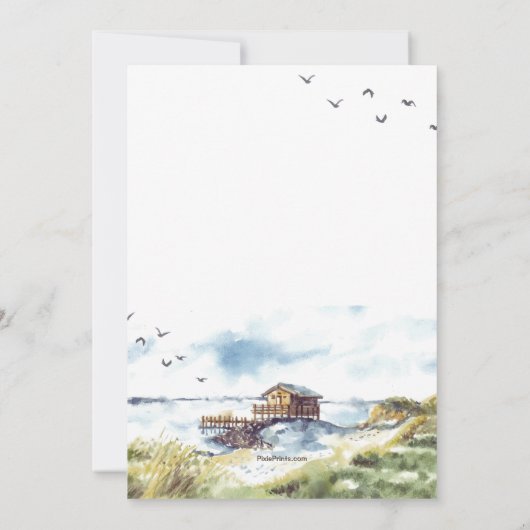 Invitation de Beach Solace (Dos)