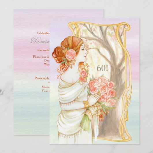 Invitation de beauté vintage (Devant / Derrière)