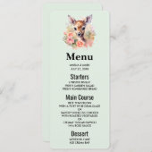 Invitation De Beaux Cerfs Entourés De Roses (Devant / Derrière)