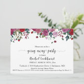 Invitation De Beaux Roses S'Éloignent Photo Du Parti (Debout devant)