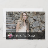 Invitation De Beaux Roses S'Éloignent Photo Du Parti (Dos)