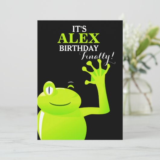 Invitation de bébé de jour intercalaire d'année (Debout devant)