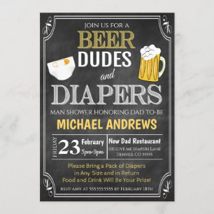 Invitation de bébé de la douche Man