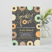 Invitation de bébé Donut Sprinkle avec amour (Debout devant)