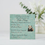 Invitation de bébé d'ours panda (Debout devant)