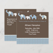 Invitation de bébé éléphant (Devant / Derrière)