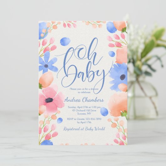 Invitation de bébé garçon (Debout devant)