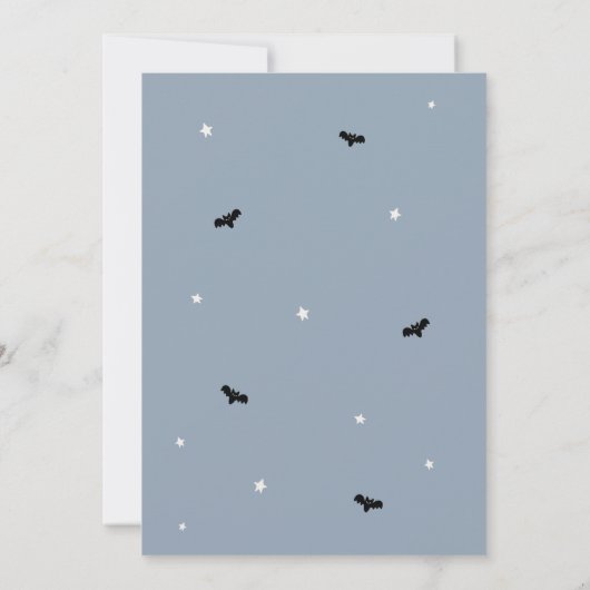 Invitation de bébé garçon douche Halloween (Dos)