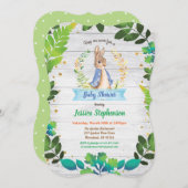 Invitation de bébé garçon lapin douche. Pâques du (Devant / Derrière)