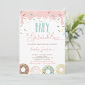 Invitation de bébé gâteau saupoudré d'amour (Debout devant)