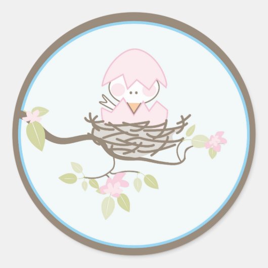 Invitation de bébé ou autocollant de faveur (Devant)