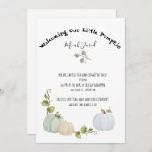 Invitation de bébé petit Citrouille (Devant / Derrière)