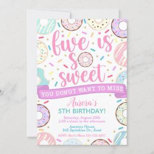 Invitation de beigne, cinq c'est une douce invitat