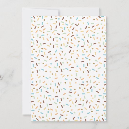 Invitation de beignet à dos de beignets d'annivers (Dos)