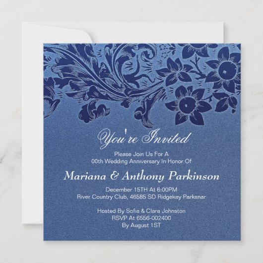 invitation de bel anniversaire de mariage (Devant)