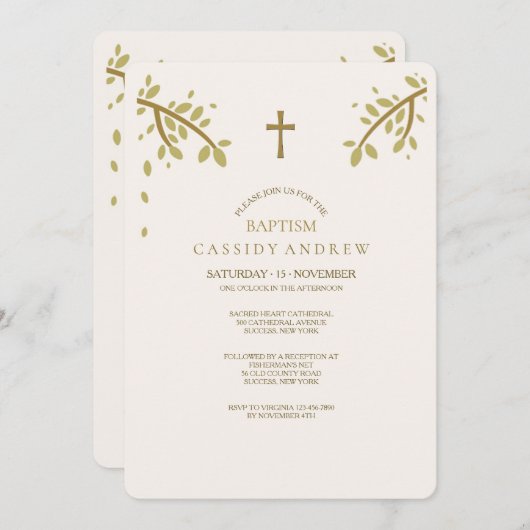 Invitation de bénédiction d'automne (Devant / Derrière)