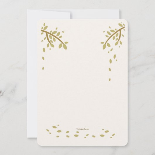 Invitation de bénédiction d'automne (Dos)