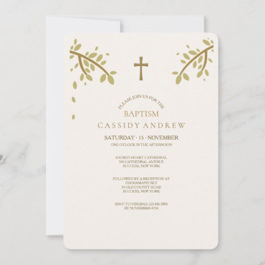 Invitation de bénédiction d'automne (Devant)