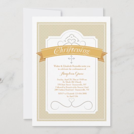 Invitation de bénédiction de baptême (Devant)