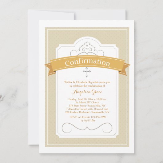 Invitation de bénédiction de confirmation (Devant)