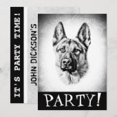 Invitation de berger allemand (Devant / Derrière)