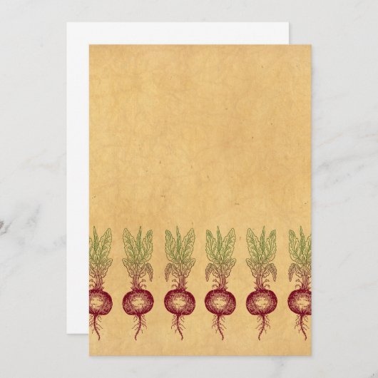 Invitation de betterave blanche (Devant / Derrière)