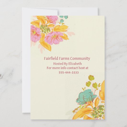 Invitation de bienvenue (Dos)