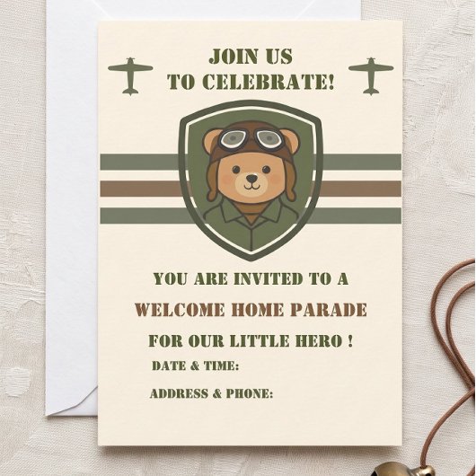 Invitation de bienvenue à la maison pour l'ours av