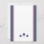 Invitation de bienvenue rouge, blanc et bleu pour  (Dos)