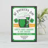 Invitation de bière verte de la Saint-Patrick en d (Debout devant)