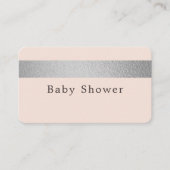 Invitation de billet Baby shower rose, bande d'hui (Devant)