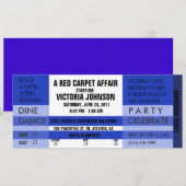 Invitation de billet d'admission [bleu] (Devant / Derrière)