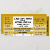 Invitation de billet d'admission [or] (Devant / Derrière)