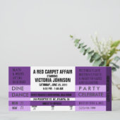 Invitation de billet d'admission [pourpre] (Debout devant)