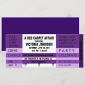 Invitation de billet d'admission [pourpre] (Devant / Derrière)
