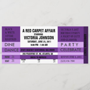 Invitation de billet d'admission [pourpre]