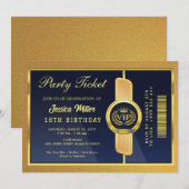 Invitation de billet d'anniversaire 18 ans élégant (Devant / Derrière)