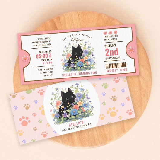 Invitation de billet d'anniversaire à thème pour c