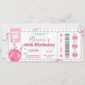 Invitation de billet d'anniversaire de quille de f (Devant)