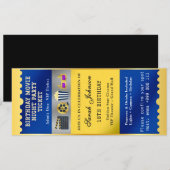 Invitation de billet d'anniversaire de soirée ciné (Devant / Derrière)