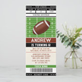 Invitation de Billet d'anniversaire du fan de foot (Debout devant)