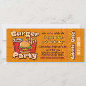 Invitation de billet d'anniversaire pour garçon fê (Devant)