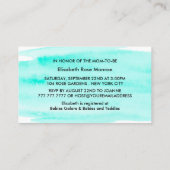 Invitation de billet de Baby shower de brosse d'aq (Dos)