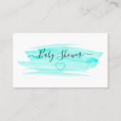 Invitation de billet de Baby shower de brosse d'aq (Devant)