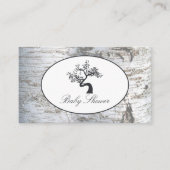 Invitation de billet de Baby shower Rustic Silver  (Devant)