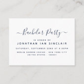 Invitation de billet de Bachelor Party de Script s (Devant)