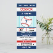 Invitation de billet de baseball (Debout devant)